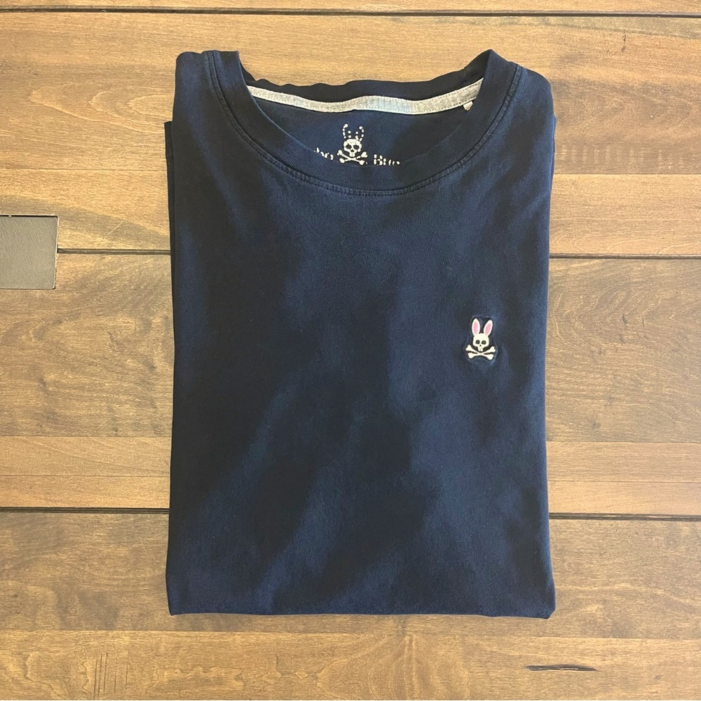Psycho Bunny black short-sleeve crew neck t-shirt, size medium